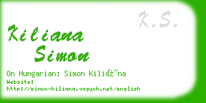 kiliana simon business card
